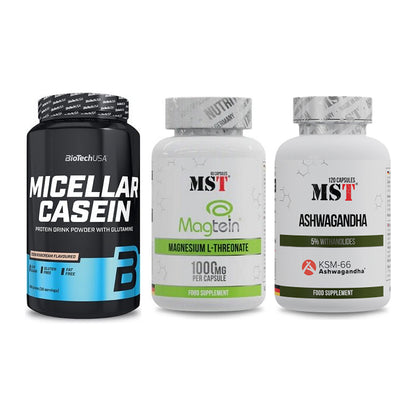 Schlaf & Erholung: BioTech Micella + MST Magnesium + MST Ashwagandha – alle enthaltenen Artikel