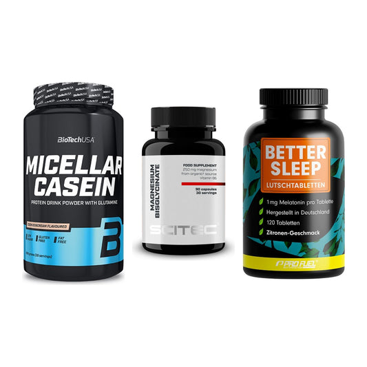 Schlaf & Erholung: BioTech Micella + Scitec Magnesiu + ProFuel Melaton – alle enthaltenen Artikel