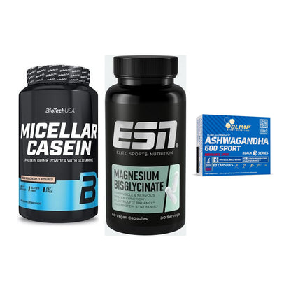 Schlaf & Erholung: BioTech Micella + ESN Magnesium + Olimp Ashwagand – alle enthaltenen Artikel