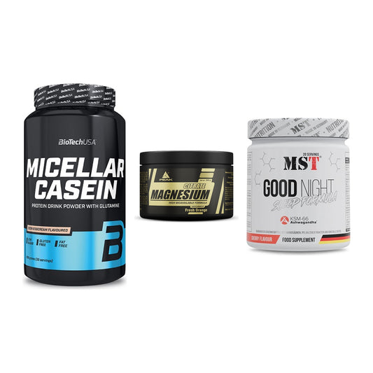 Schlaf & Erholung: BioTech Micella + Peak Magnesium + MST Good Night – alle enthaltenen Artikel