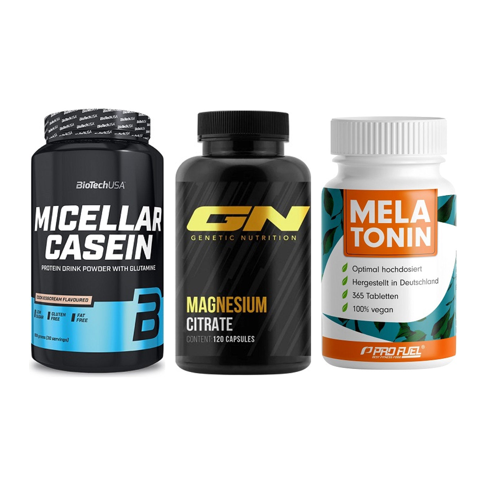 Schlaf & Erholung: BioTech Micella + GN Magnesium + ProFuel Melaton – alle enthaltenen Artikel