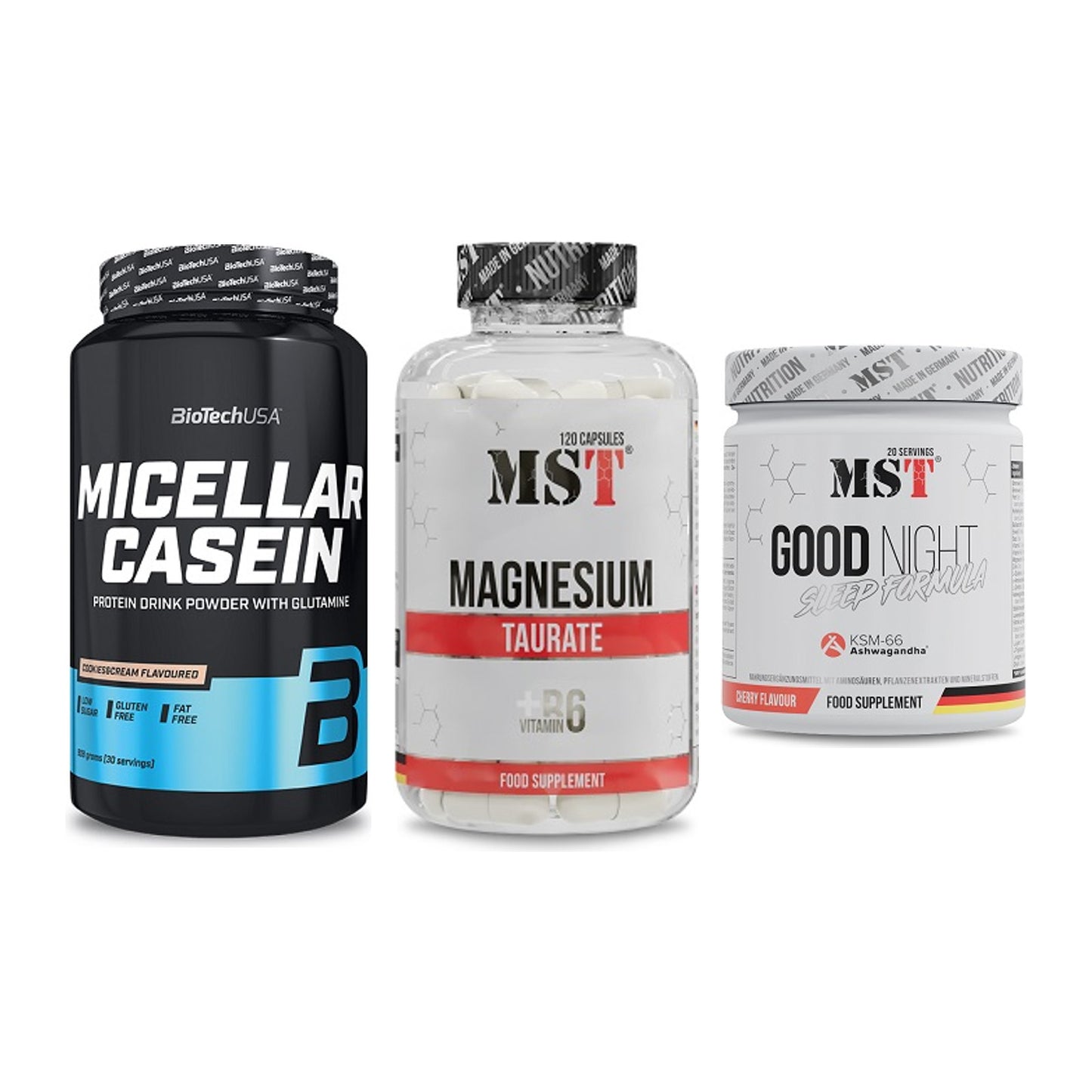 Schlaf & Erholung: BioTech Micella + MST Magnesium + MST Good Night – alle enthaltenen Artikel