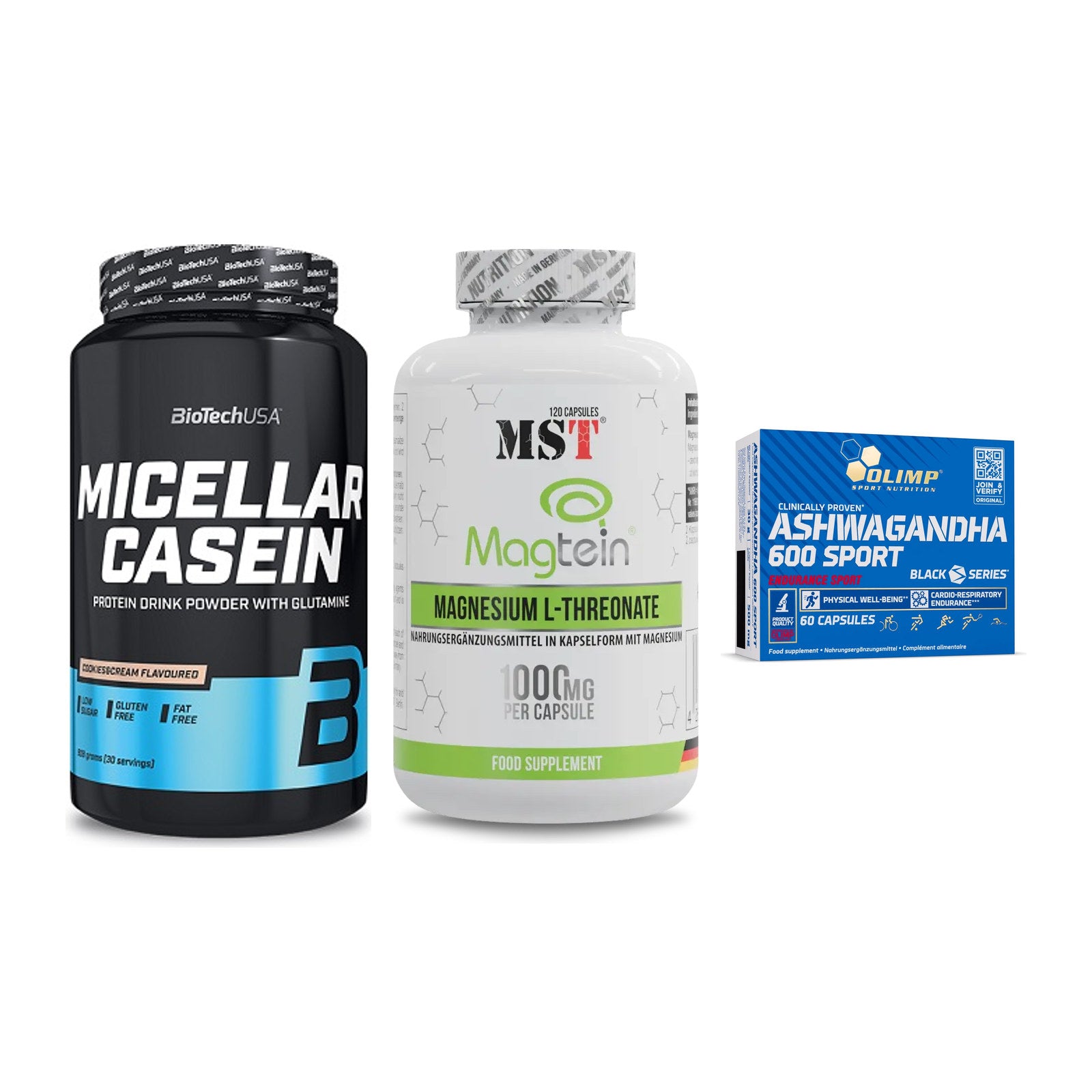 Schlaf & Erholung: BioTech Micella + MST Magnesium + Olimp Ashwagand – alle enthaltenen Artikel