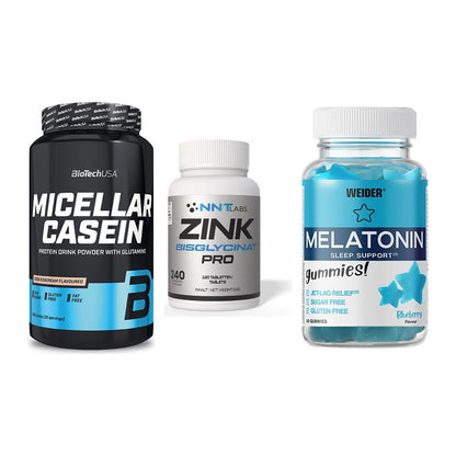 Schlaf & Erholung: BioTech Micella + NNT Zink 50mg + Weider Melatoni – alle enthaltenen Artikel
