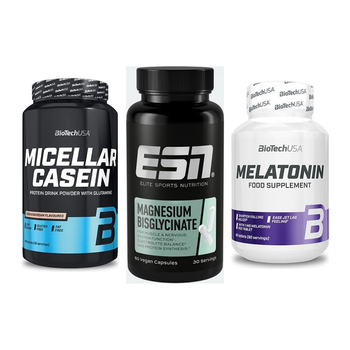 Schlaf & Erholung: BioTech Micella + ESN Magnesium + BioTech Melaton – alle enthaltenen Artikel