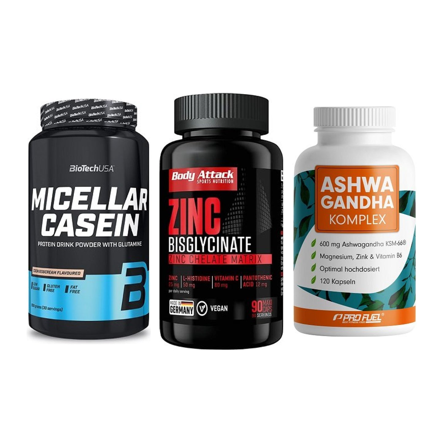 Schlaf & Erholung: BioTech Micella + Body Attack + ProFuel Ashwaga – alle enthaltenen Artikel