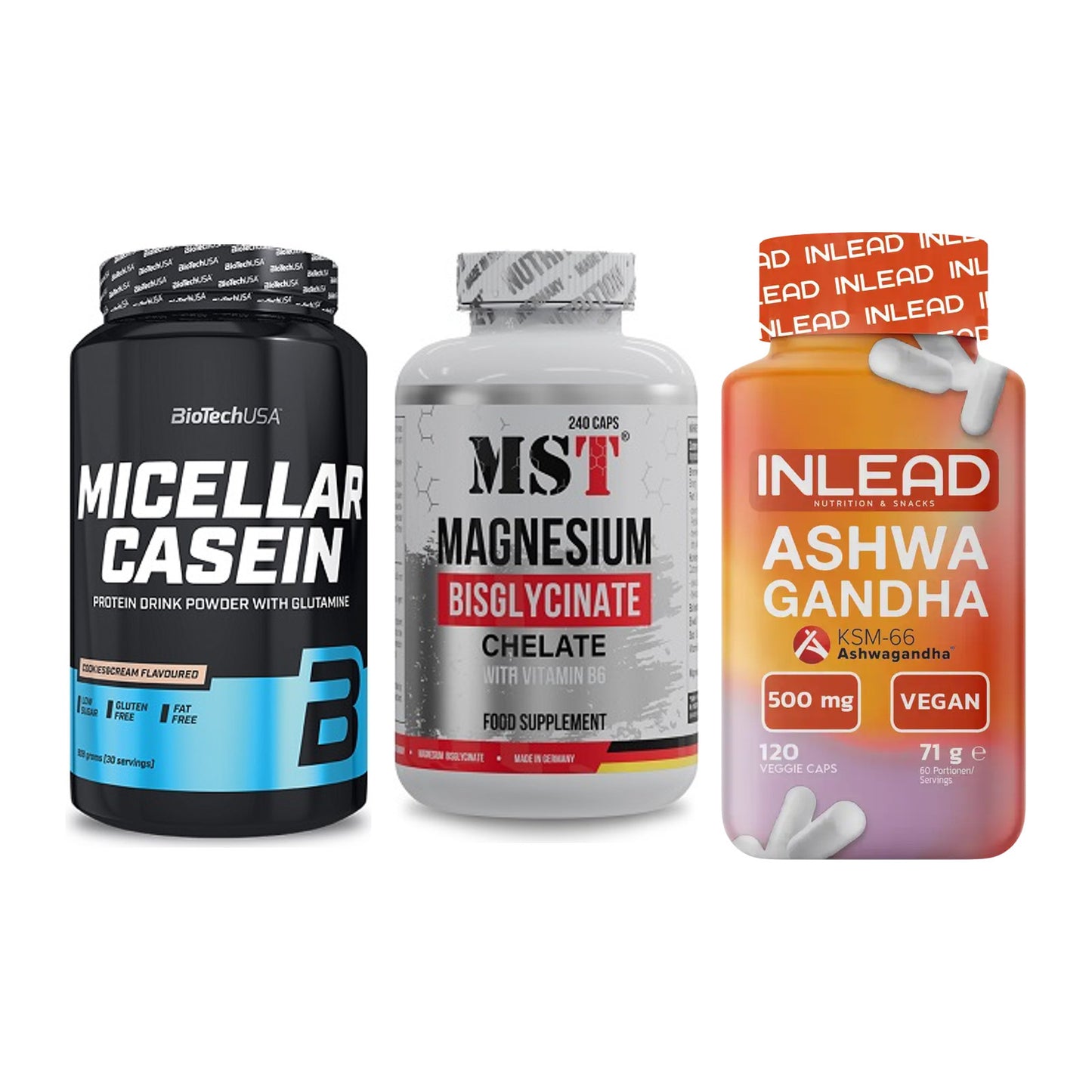 Schlaf & Erholung: BioTech Micella + MST Magnesium + INLEAD Ashwagan – alle enthaltenen Artikel