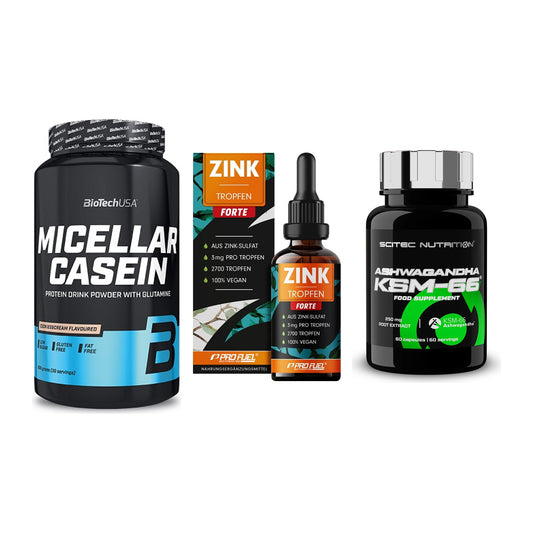Schlaf & Erholung: BioTech Micella + ProFuel Zink + Scitec KSM-66 – alle enthaltenen Artikel