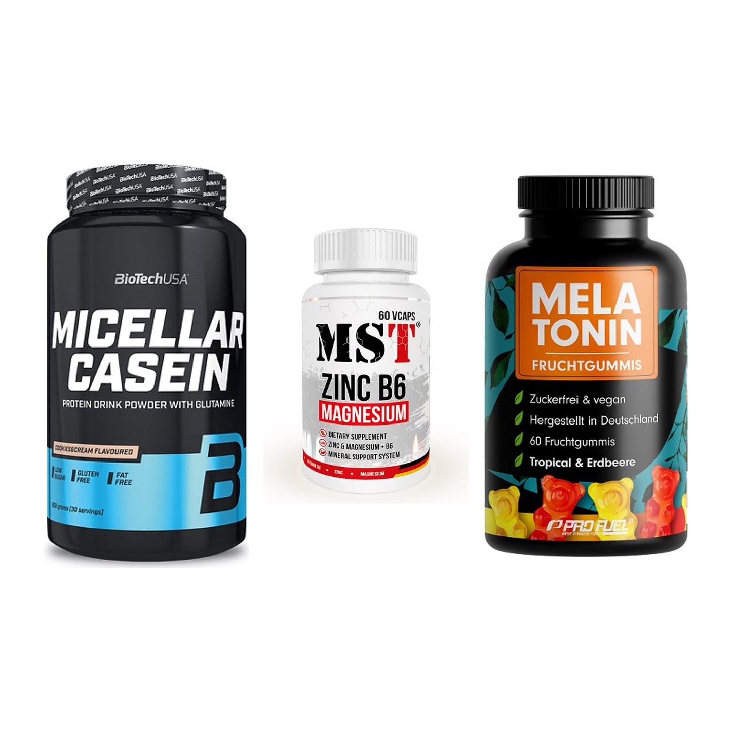 Schlaf & Erholung: BioTech Micella + MST Zinc + ProFuel Melaton – alle enthaltenen Artikel
