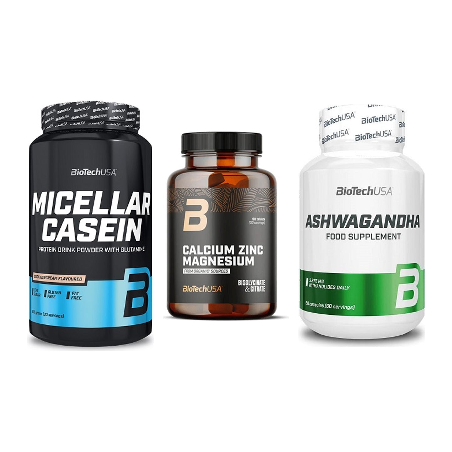 Schlaf & Erholung: BioTech Micella + BioTech Calcium + BioTech Ashwaga – alle enthaltenen Artikel
