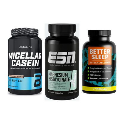 Schlaf & Erholung: BioTech Micella + ESN Magnesium + ProFuel Melaton – alle enthaltenen Artikel