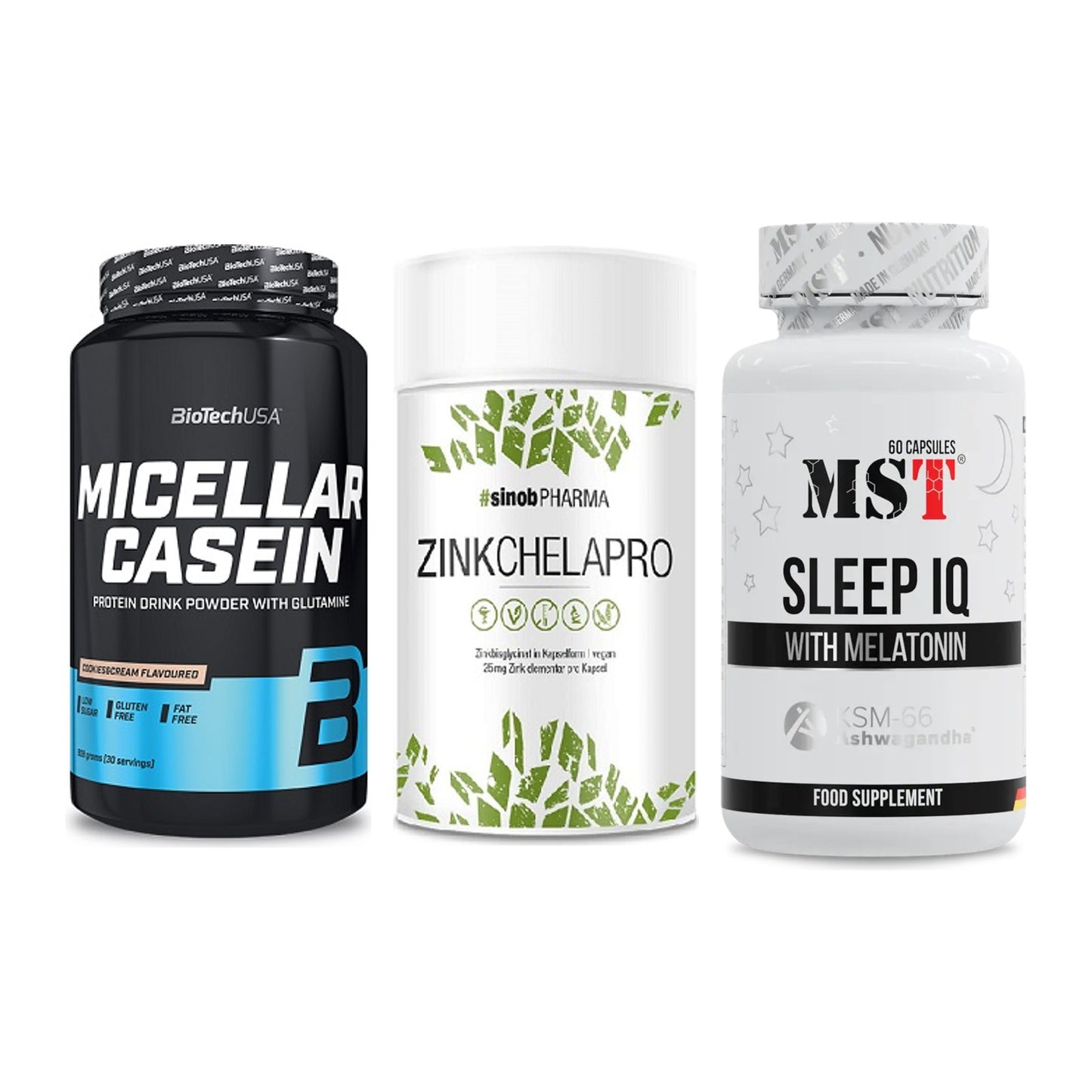 Schlaf & Erholung: BioTech Micella + Sinob Zink + MST Sleep IQ – alle enthaltenen Artikel