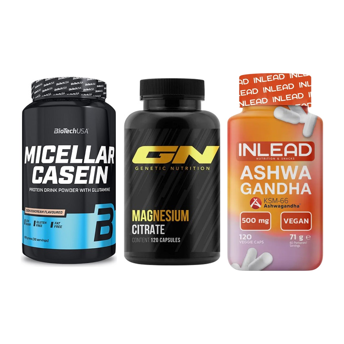 Schlaf & Erholung: BioTech Micella + GN Magnesium + INLEAD Ashwagan – alle enthaltenen Artikel