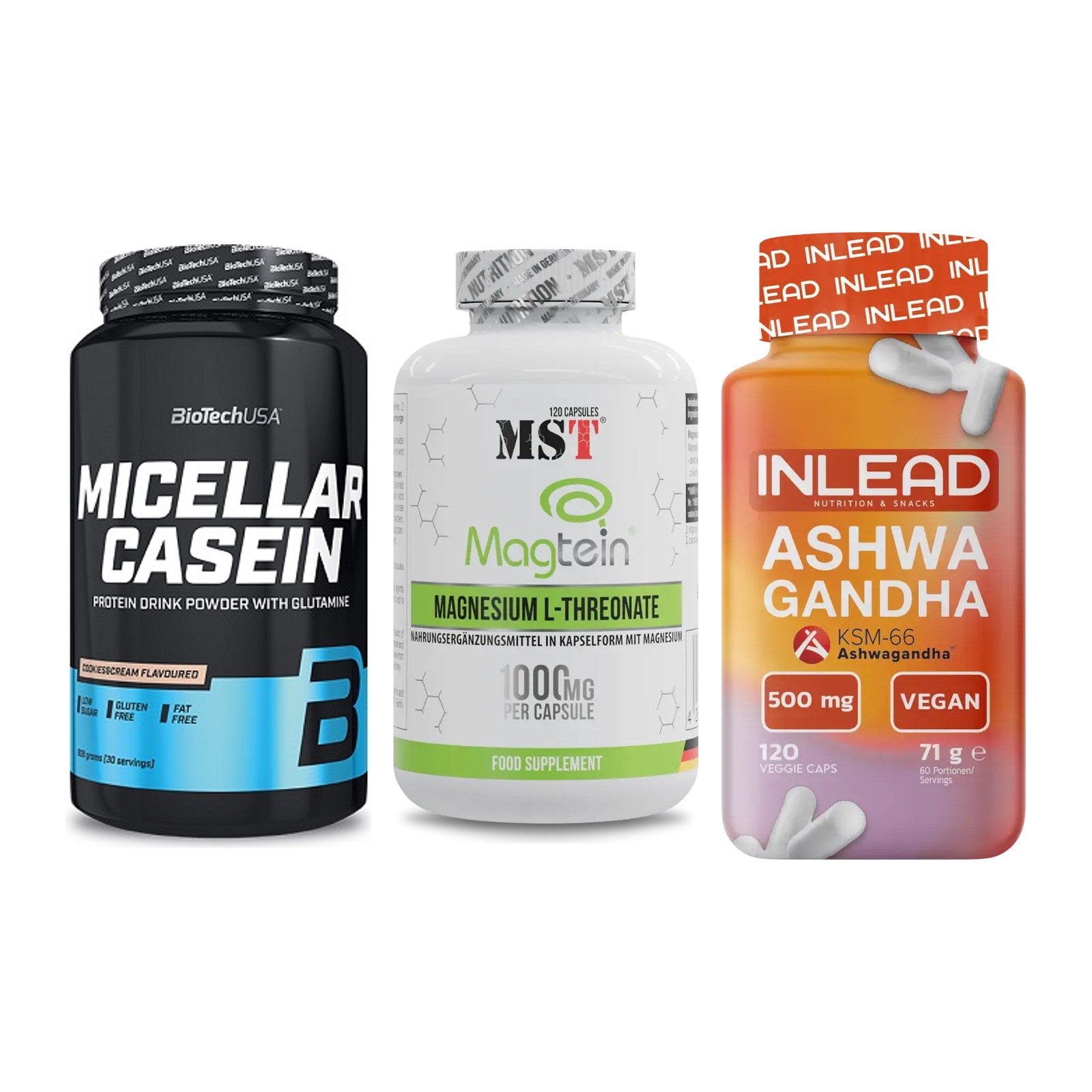 Schlaf & Erholung: BioTech Micella + MST Magnesium + INLEAD Ashwagan – alle enthaltenen Artikel