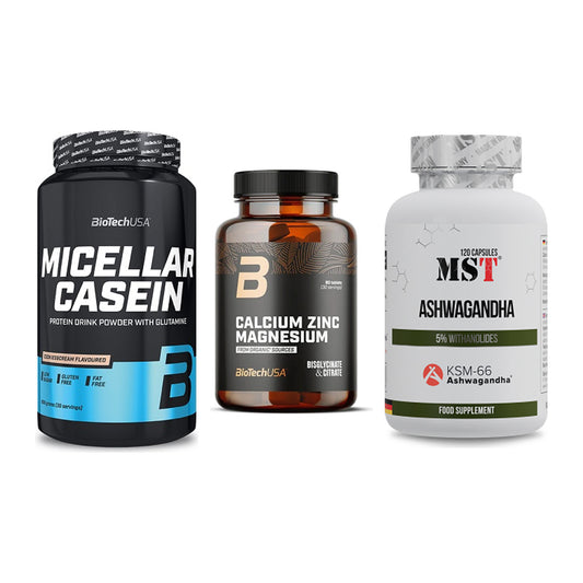 Schlaf & Erholung: BioTech Micella + BioTech Calcium + MST Ashwagandha – alle enthaltenen Artikel