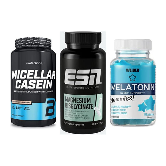 Schlaf & Erholung: BioTech Micella + ESN Magnesium + Weider Melatoni – alle enthaltenen Artikel