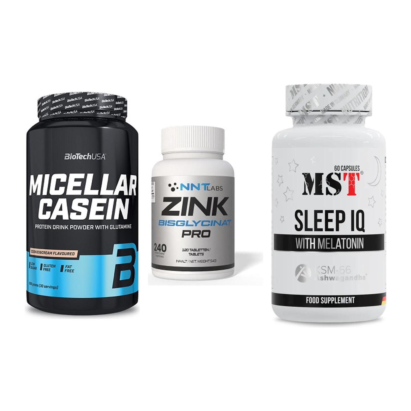 Schlaf & Erholung: BioTech Micella + NNT Zink 50mg + MST Sleep IQ – alle enthaltenen Artikel