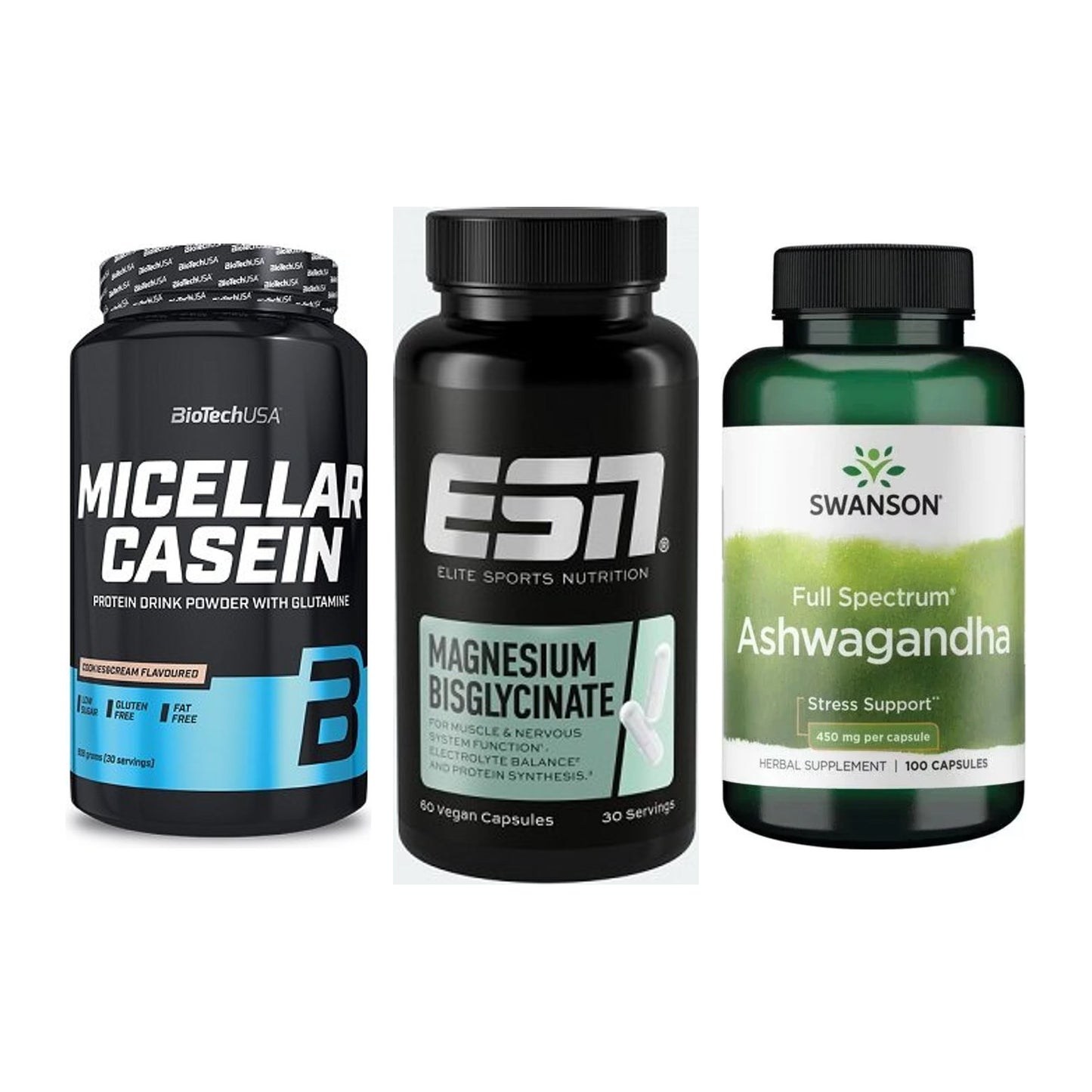 Schlaf & Erholung: BioTech Micella + ESN Magnesium + Swanson Ashwaga – alle enthaltenen Artikel