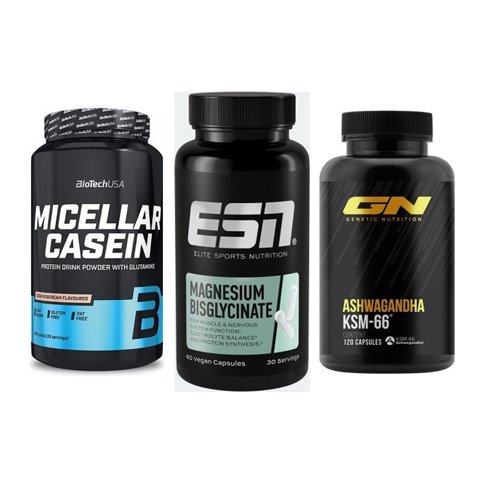Schlaf & Erholung: BioTech Micella + ESN Magnesium + GN Ashwagandha – alle enthaltenen Artikel