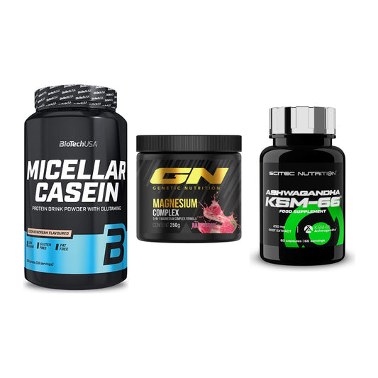 Schlaf & Erholung: BioTech Micella + GN Magnesium + Scitec KSM-66 – alle enthaltenen Artikel