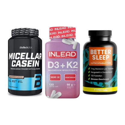 Schlaf & Erholung: BioTech Micella + INLEAD Vitamin + ProFuel Melaton – alle enthaltenen Artikel