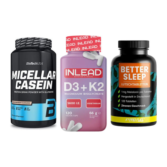 Schlaf & Erholung: BioTech Micella + INLEAD Vitamin + ProFuel Melaton – alle enthaltenen Artikel