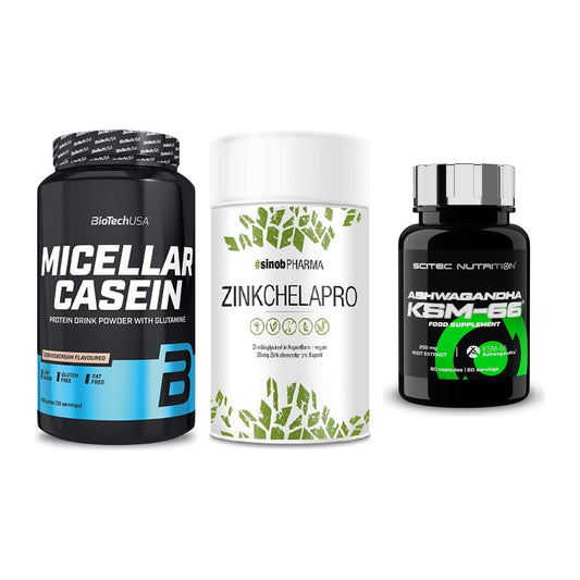 Schlaf & Erholung: BioTech Micella + Sinob Zink + Scitec KSM-66 – alle enthaltenen Artikel