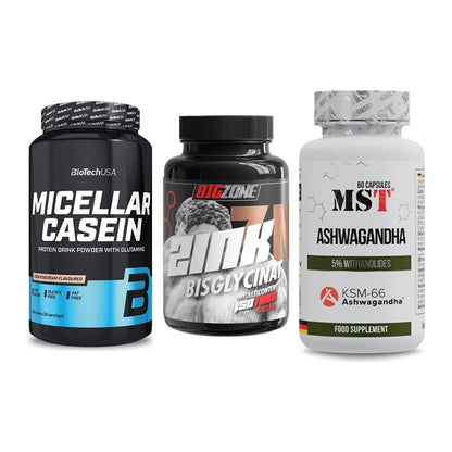 Schlaf & Erholung: BioTech Micella + Big Zone Zink + MST Ashwagandha – alle enthaltenen Artikel