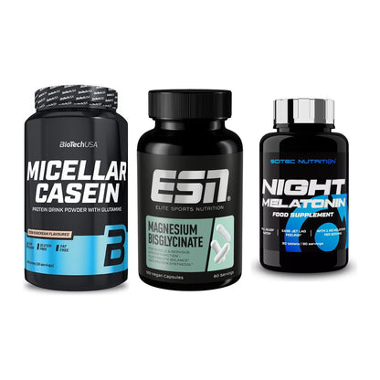 Schlaf & Erholung: BioTech Micella + ESN Magnesium + Scitec Night – alle enthaltenen Artikel