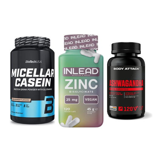 Schlaf & Erholung: BioTech Micella + INLEAD Zink + Body Attack – alle enthaltenen Artikel