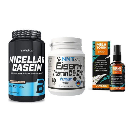 Schlaf & Erholung: BioTech Micella + NNT Eisen + ProFuel Melaton – alle enthaltenen Artikel
