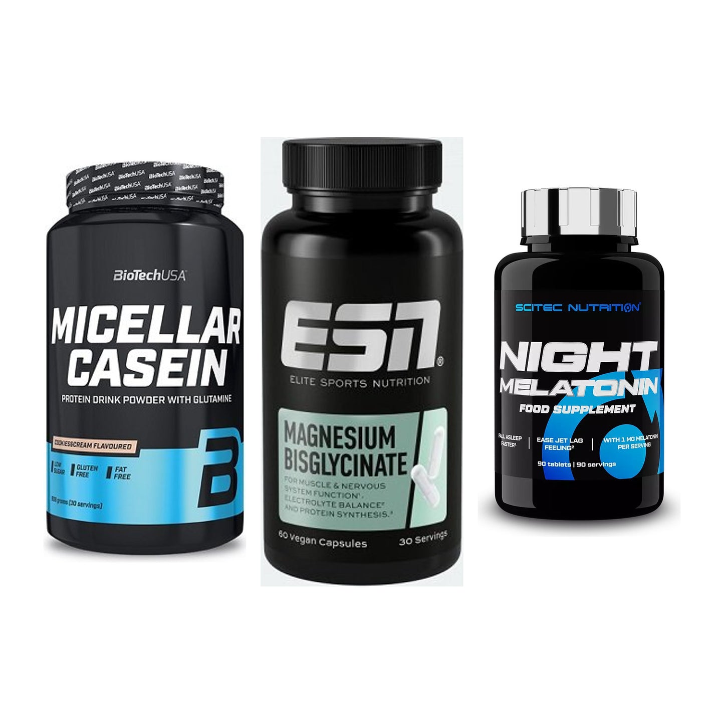 Schlaf & Erholung: BioTech Micella + ESN Magnesium + Scitec Night – alle enthaltenen Artikel