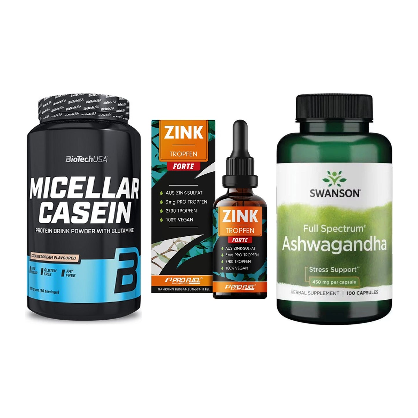 Schlaf & Erholung: BioTech Micella + ProFuel Zink + Swanson Ashwaga – alle enthaltenen Artikel