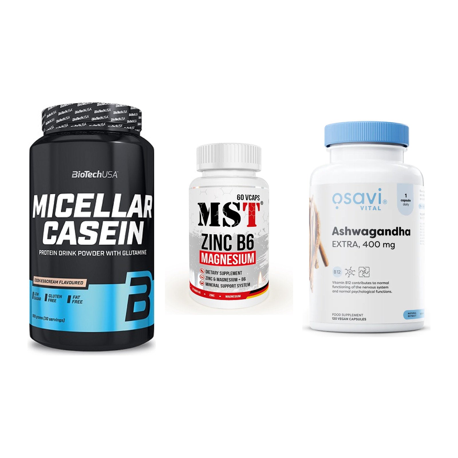 Schlaf & Erholung: BioTech Micella + MST Zinc + Osavi Ashwagand – alle enthaltenen Artikel