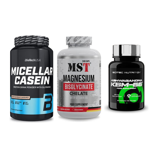 Schlaf & Erholung: BioTech Micella + MST Magnesium + Scitec KSM-66 – alle enthaltenen Artikel
