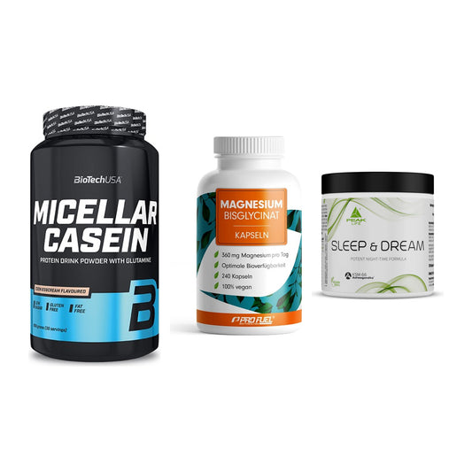 Schlaf & Erholung: BioTech Micella + ProFuel Magnesi + Peak Sleep – alle enthaltenen Artikel