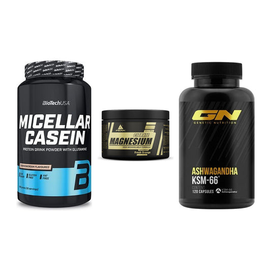 Schlaf & Erholung: BioTech Micella + Peak Magnesium + GN Ashwagandha – alle enthaltenen Artikel