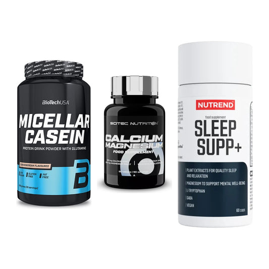 Schlaf & Erholung: BioTech Micella + Scitec Calcium + Nutrend Sleep – alle enthaltenen Artikel