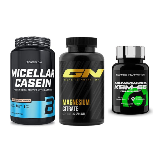 Schlaf & Erholung: BioTech Micella + GN Magnesium + Scitec KSM-66 – alle enthaltenen Artikel