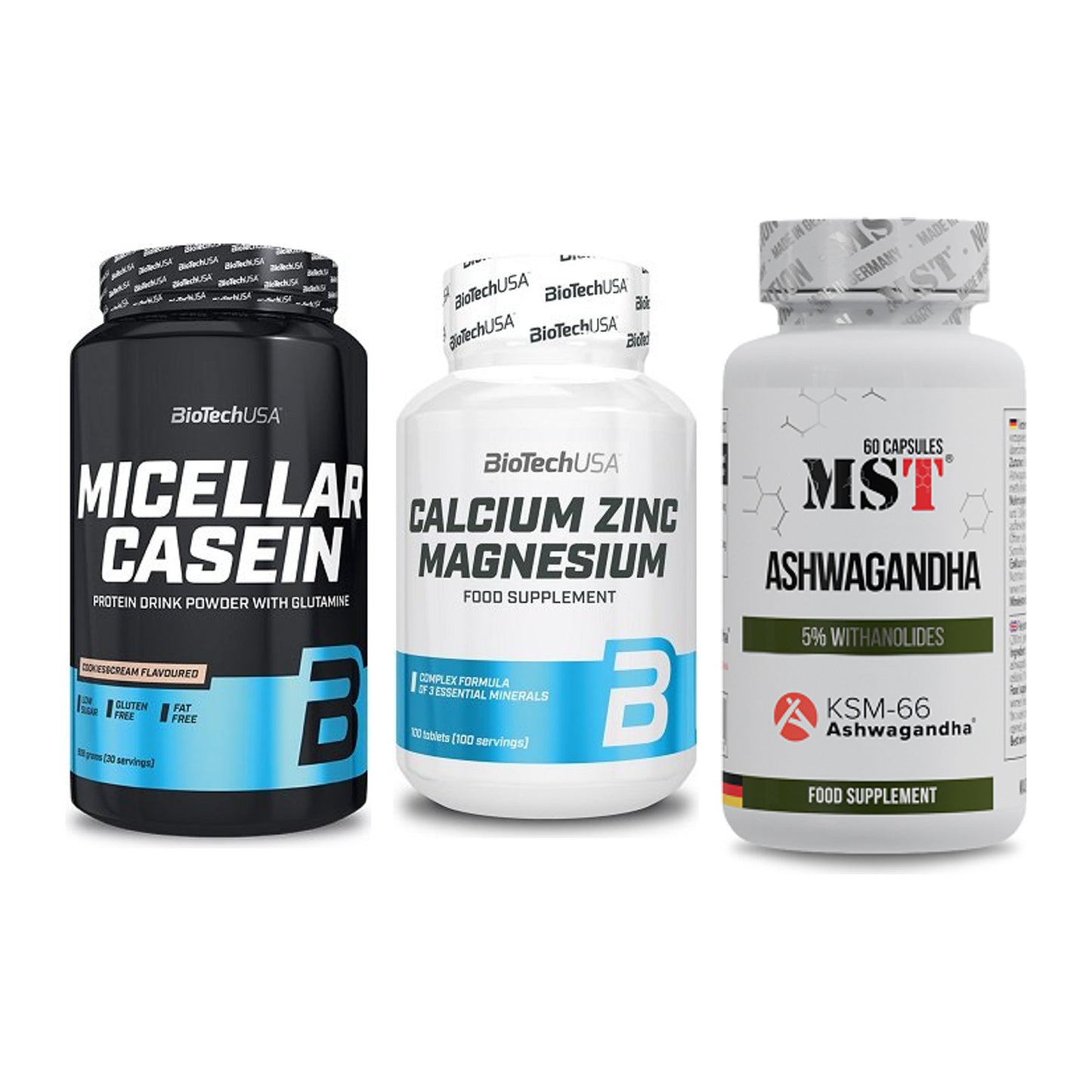 Schlaf & Erholung: BioTech Micella + BioTech Calcium + MST Ashwagandha – alle enthaltenen Artikel
