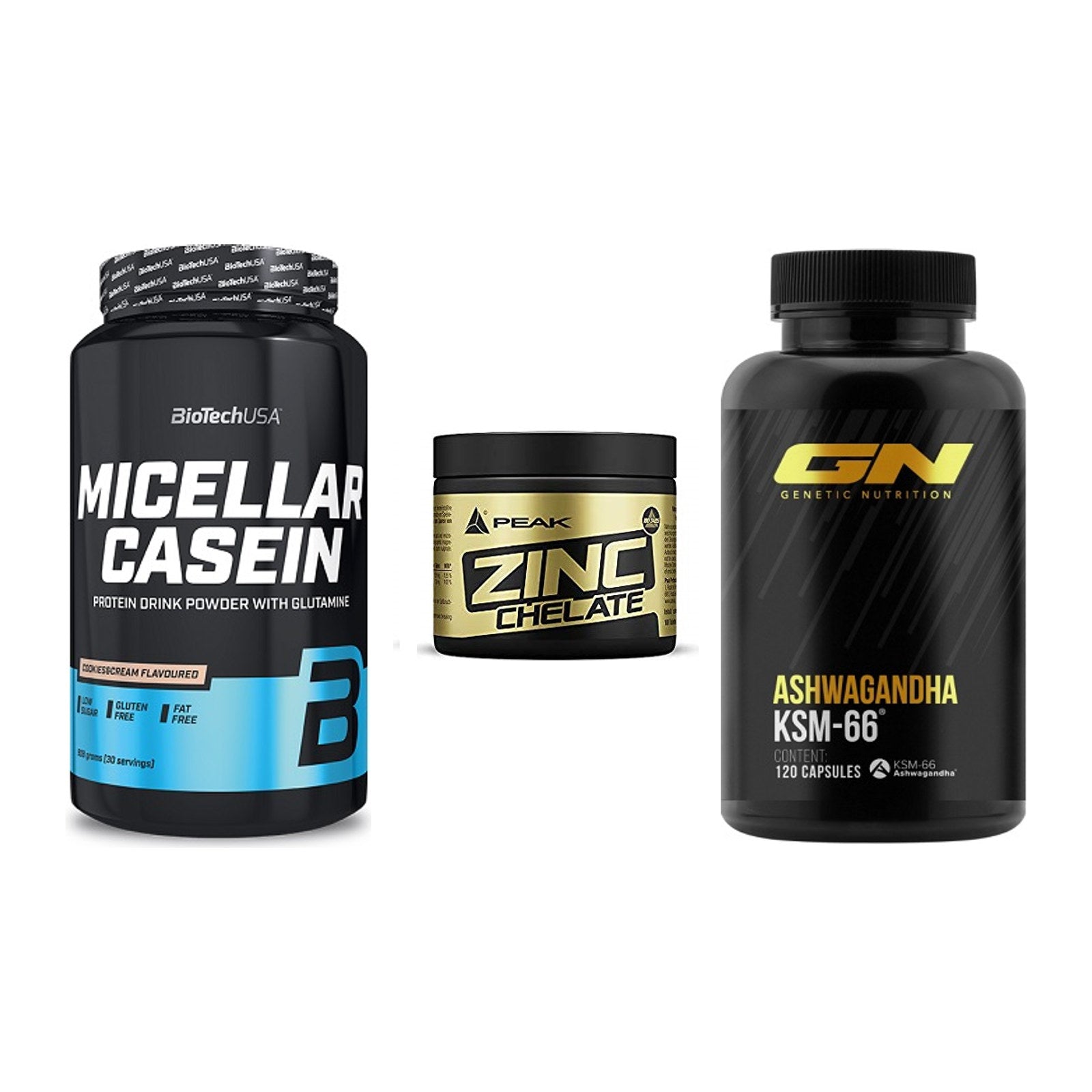 Schlaf & Erholung: BioTech Micella + Peak Zink + GN Ashwagandha – alle enthaltenen Artikel