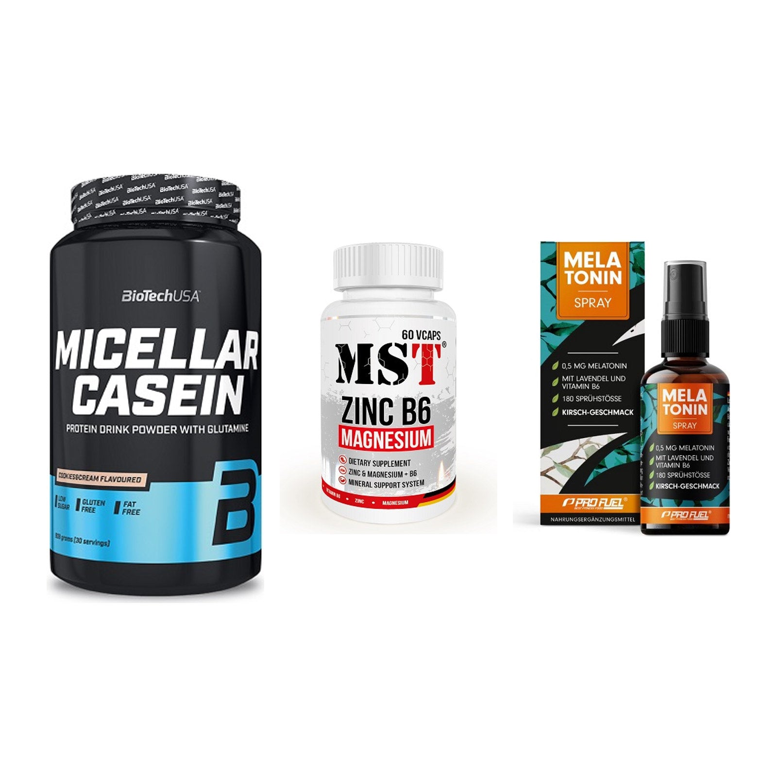 Schlaf & Erholung: BioTech Micella + MST Zinc + ProFuel Melaton – alle enthaltenen Artikel