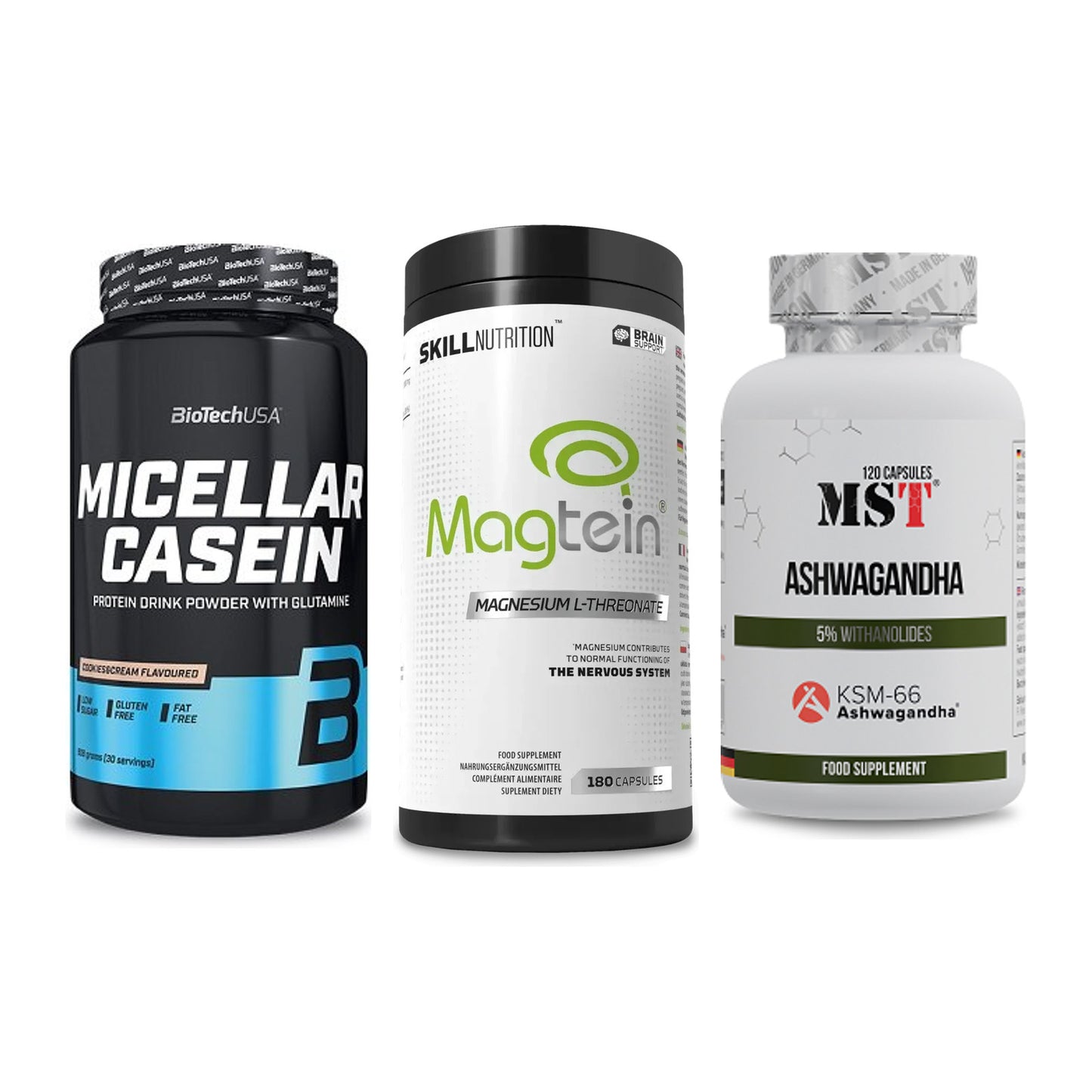 Schlaf & Erholung: BioTech Micella + Skill Nutrition + MST Ashwagandha – alle enthaltenen Artikel