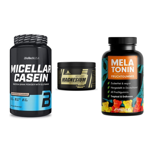 Schlaf & Erholung: BioTech Micella + Peak Magnesium + ProFuel Melaton – alle enthaltenen Artikel