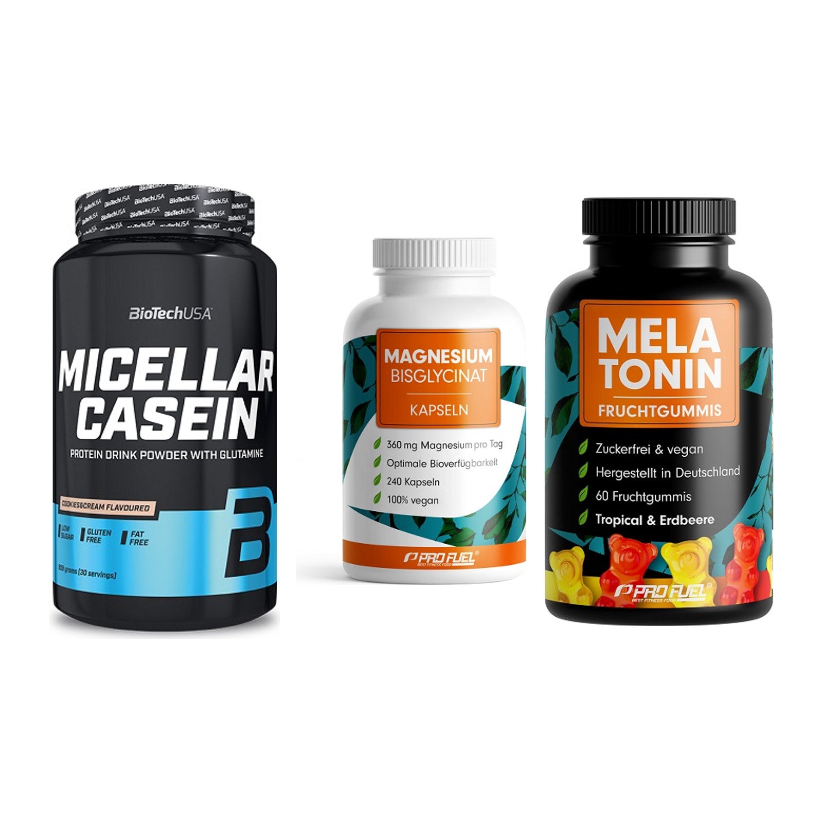 Schlaf & Erholung: BioTech Micella + ProFuel Magnesi + ProFuel Melaton – alle enthaltenen Artikel