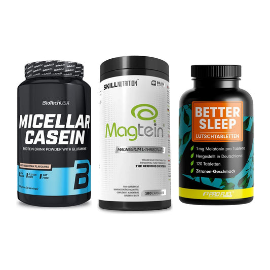Schlaf & Erholung: BioTech Micella + Skill Nutrition + ProFuel Melaton – alle enthaltenen Artikel