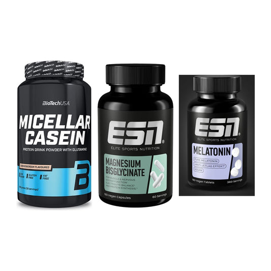 Schlaf & Erholung: BioTech Micella + ESN Magnesium + ESN Melatonin – alle enthaltenen Artikel