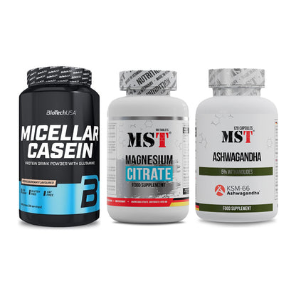 Schlaf & Erholung: BioTech Micella + MST Magnesium + MST Ashwagandha – alle enthaltenen Artikel