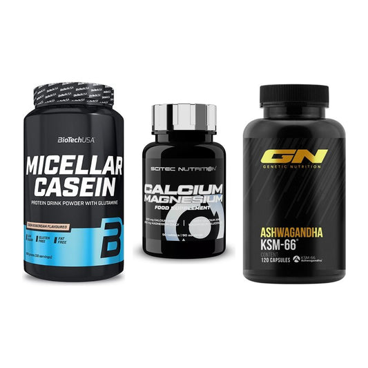 Schlaf & Erholung: BioTech Micella + Scitec Calcium + GN Ashwagandha – alle enthaltenen Artikel