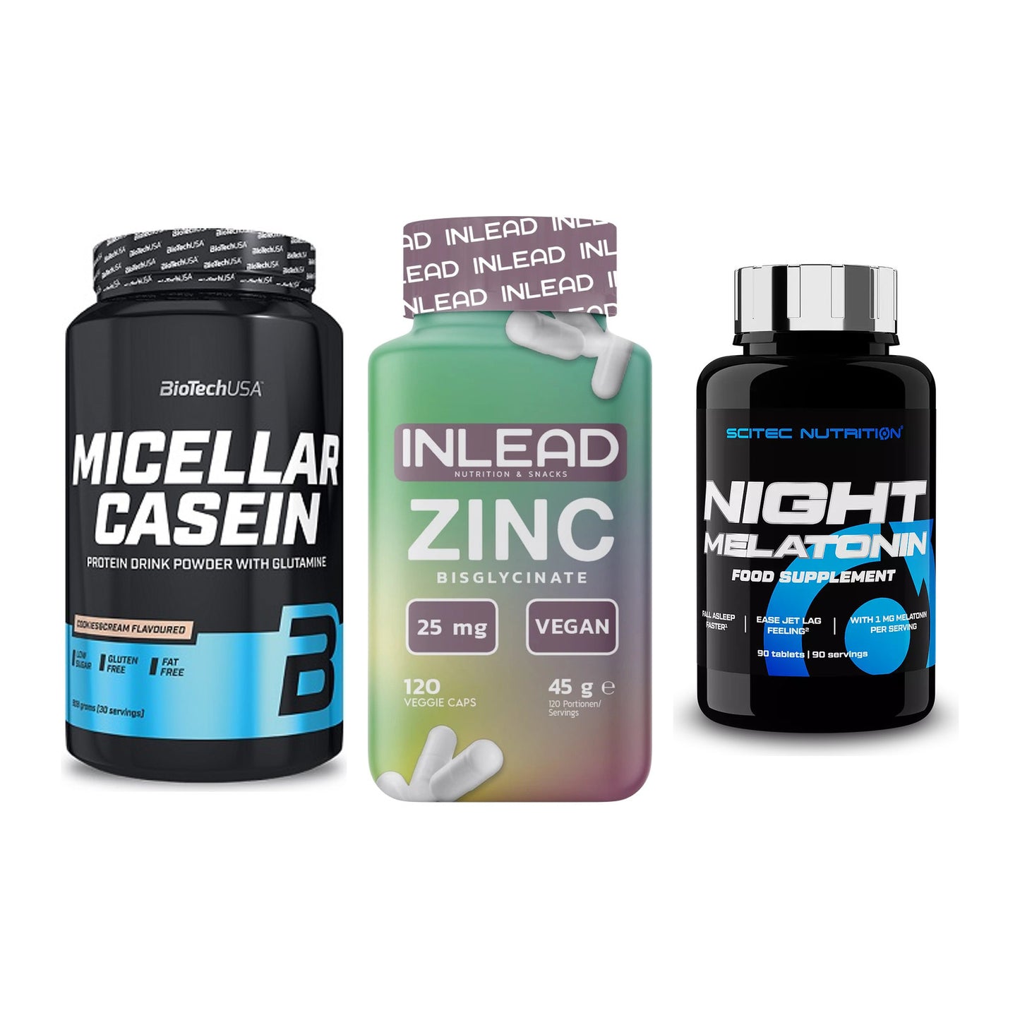 Schlaf & Erholung: BioTech Micella + INLEAD Zink + Scitec Night – alle enthaltenen Artikel